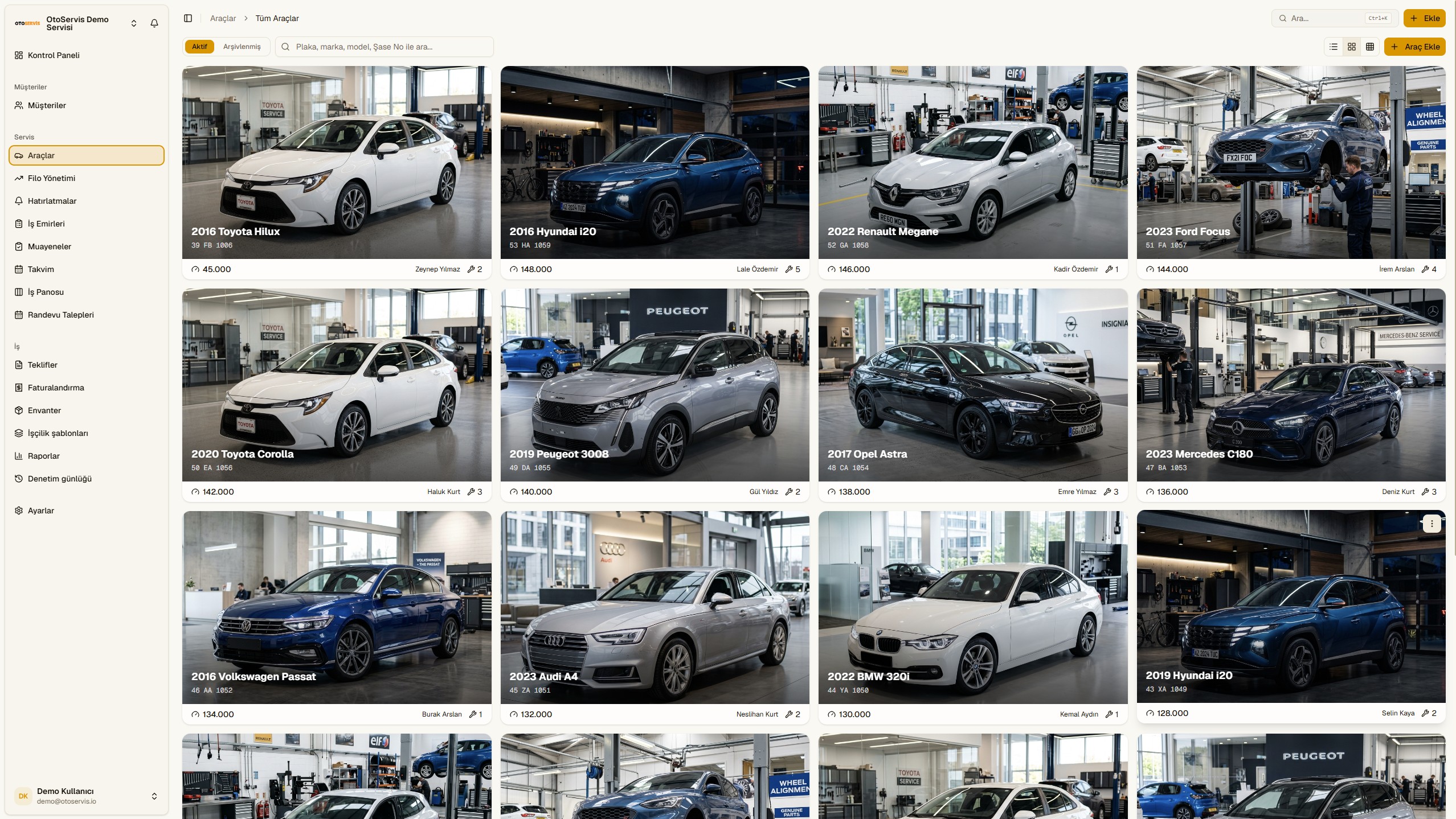 Bulut Oto Servis Programı